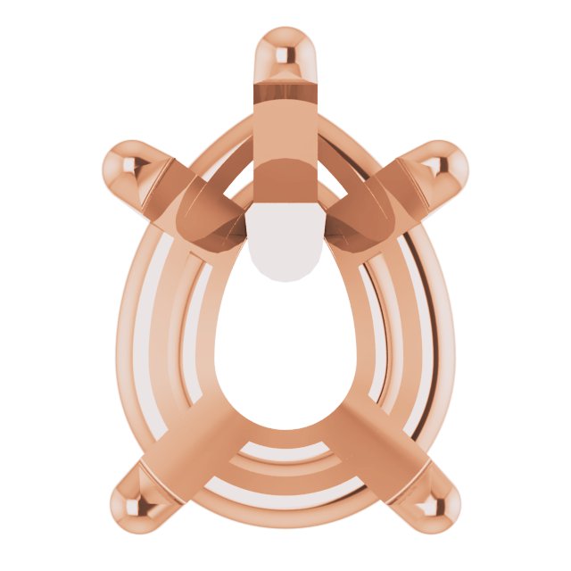 Pear 5-Prong Earring Setting