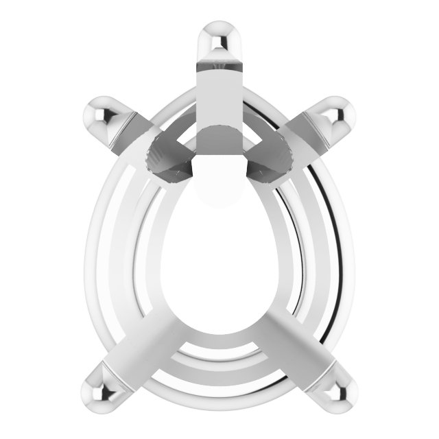 Pear 5-Prong Earring Setting