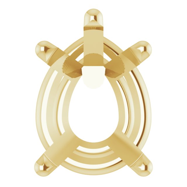 Pear 5-Prong Earring Setting