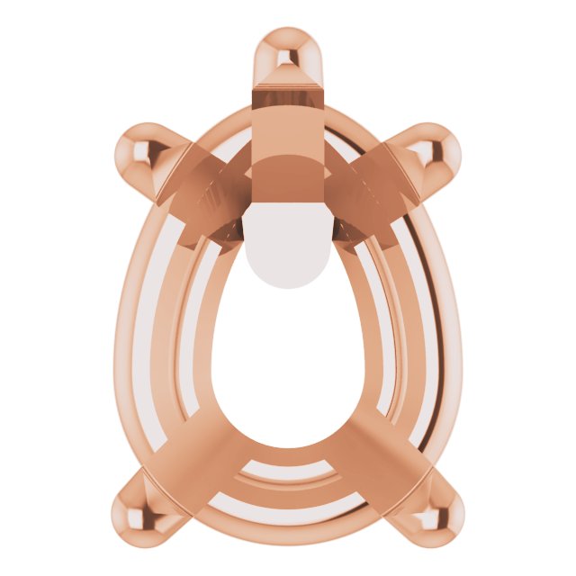 Pear 5-Prong Earring Setting