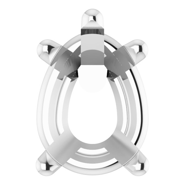 Pear 5-Prong Earring Setting