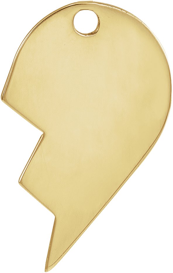 Engravable Broken Heart Dangle