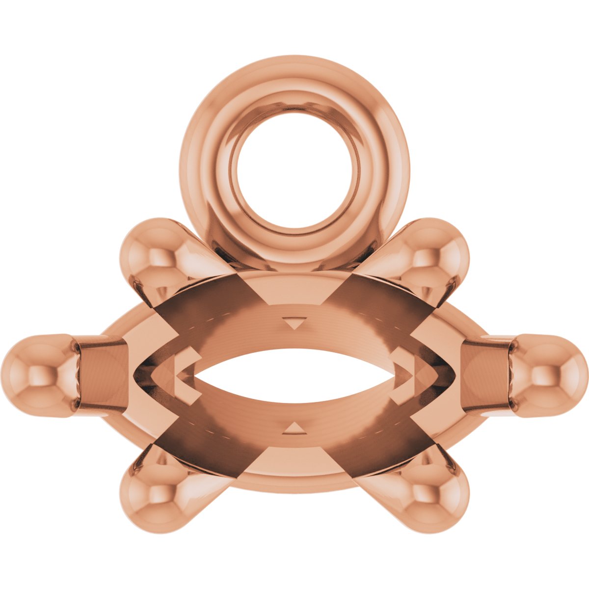 Round 4-Prong Basket Dangle