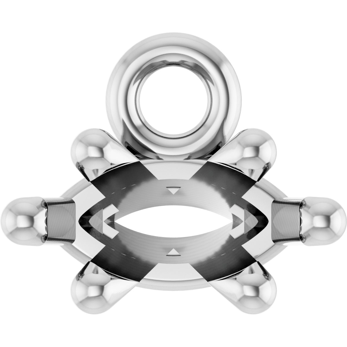 Round 4-Prong Basket Dangle