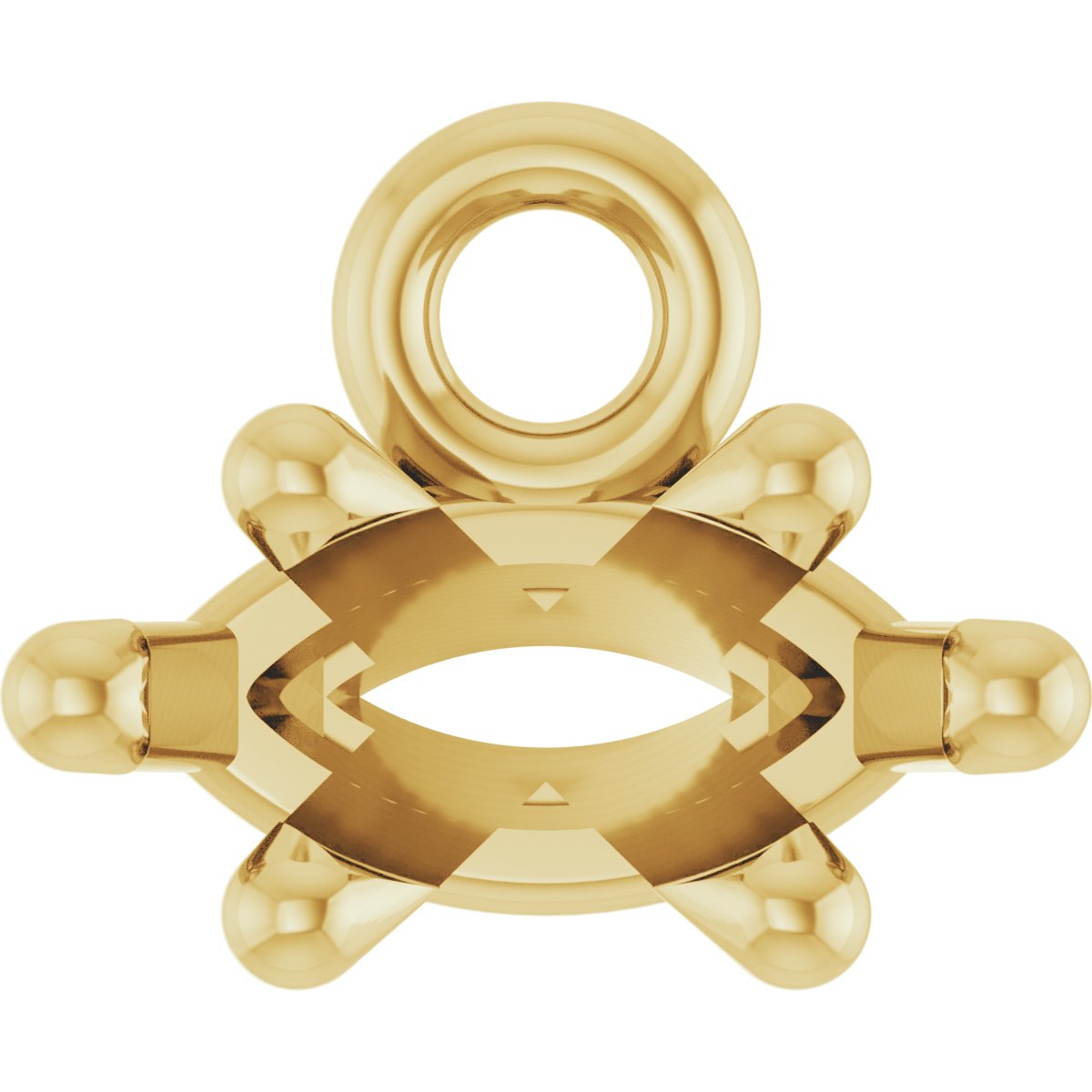 Round 4-Prong Basket Dangle