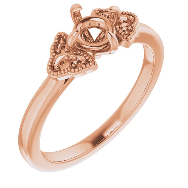 Claw-Prong Accented Engagement Ring
