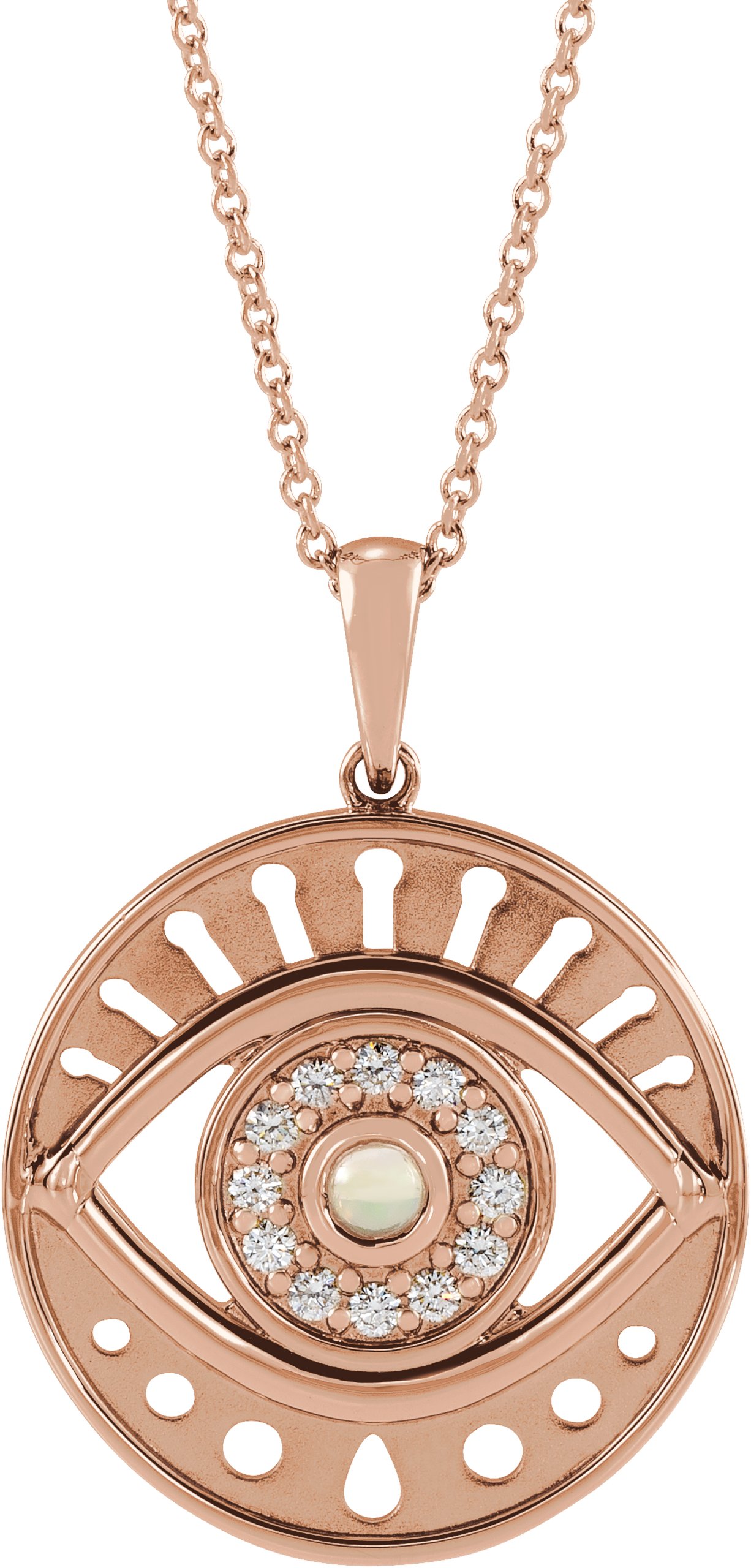 Accented Evil Eye Necklace or Pendant