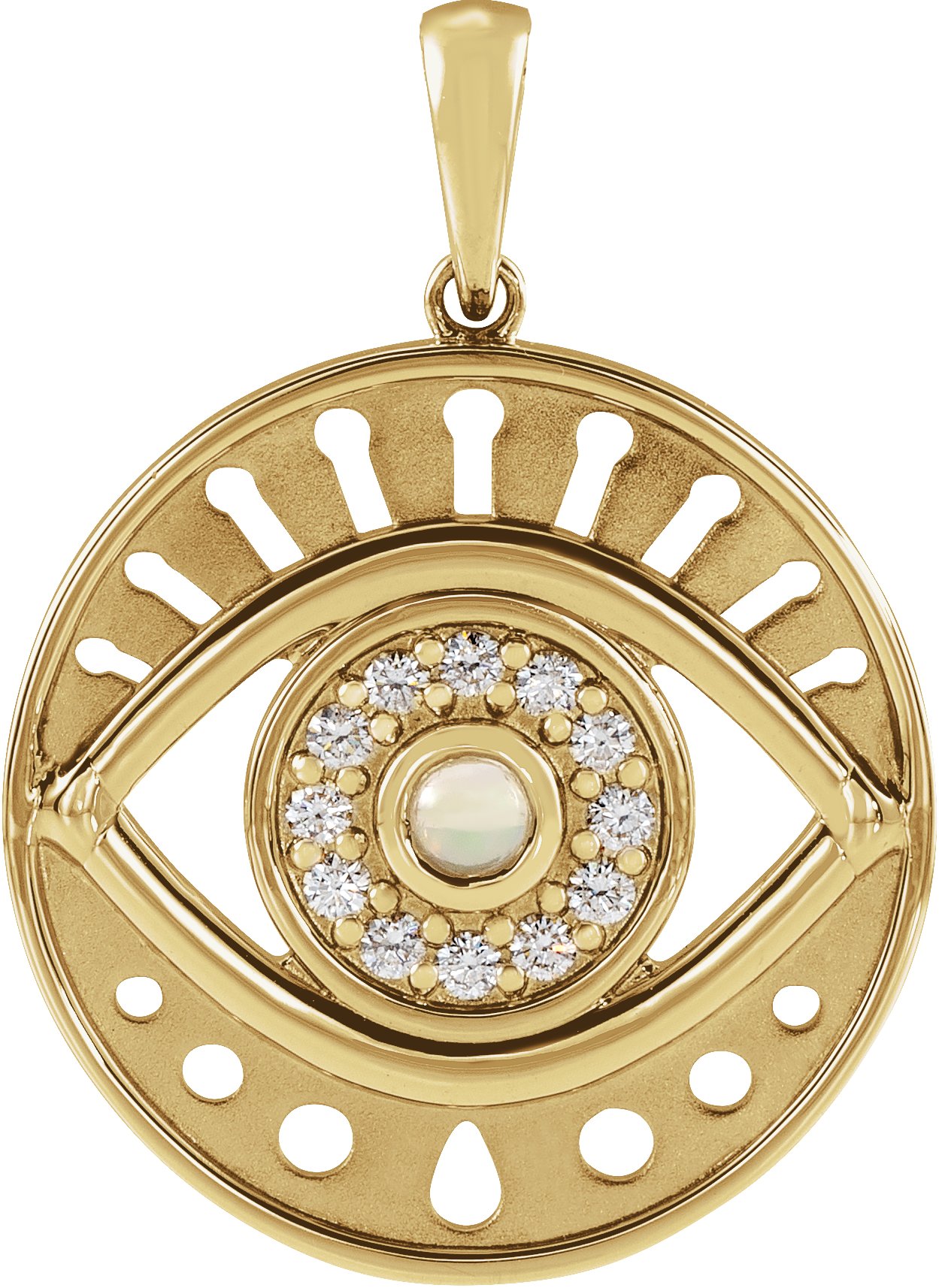 Accented Evil Eye Necklace or Pendant