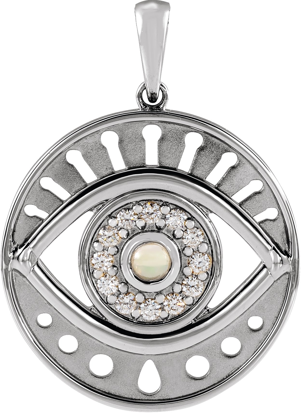 Accented Evil Eye Necklace or Pendant