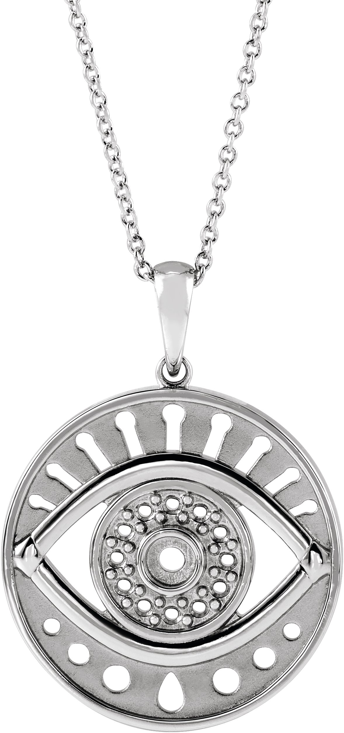 Accented Evil Eye Necklace or Pendant