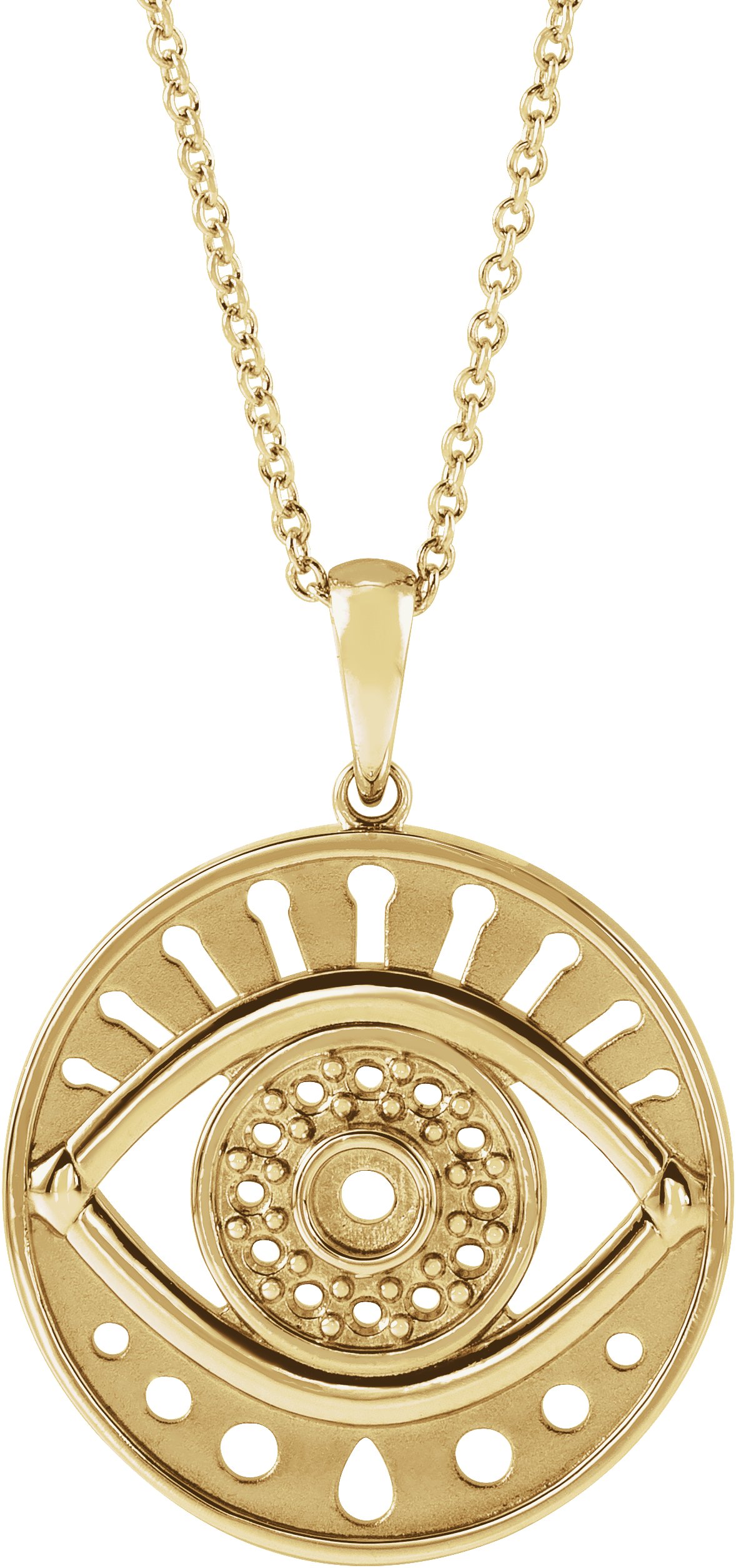 Accented Evil Eye Necklace or Pendant