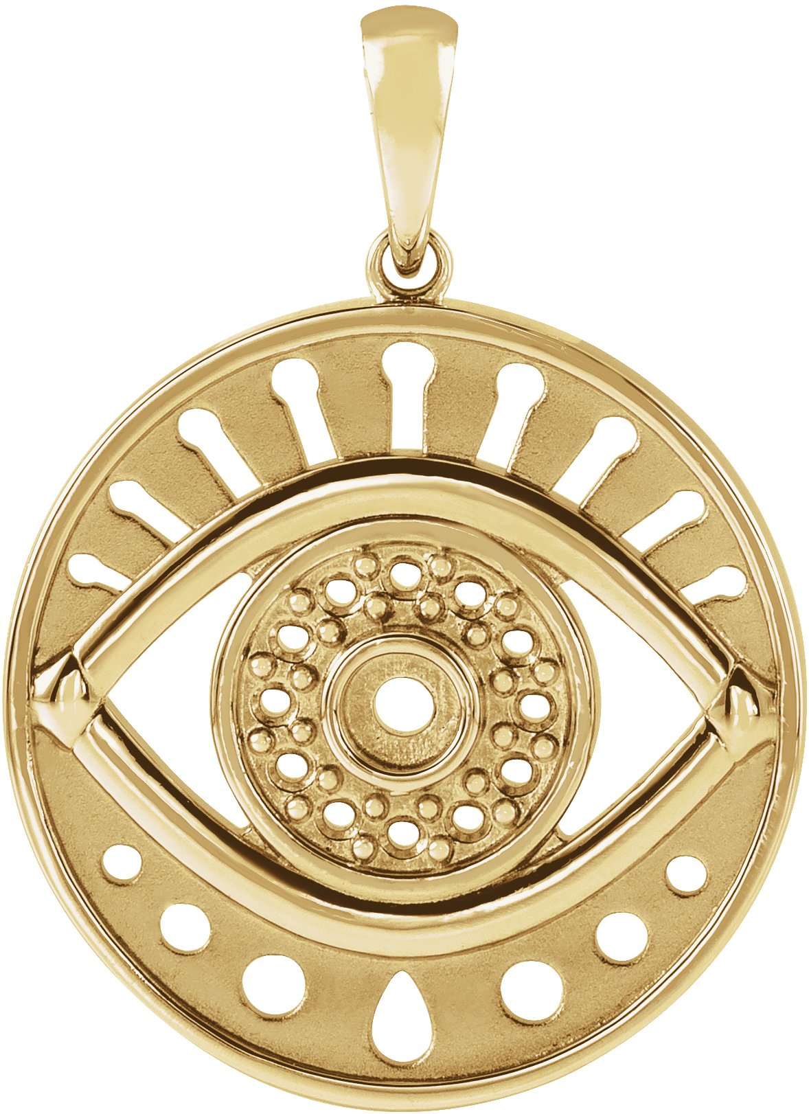 Accented Evil Eye Necklace or Pendant