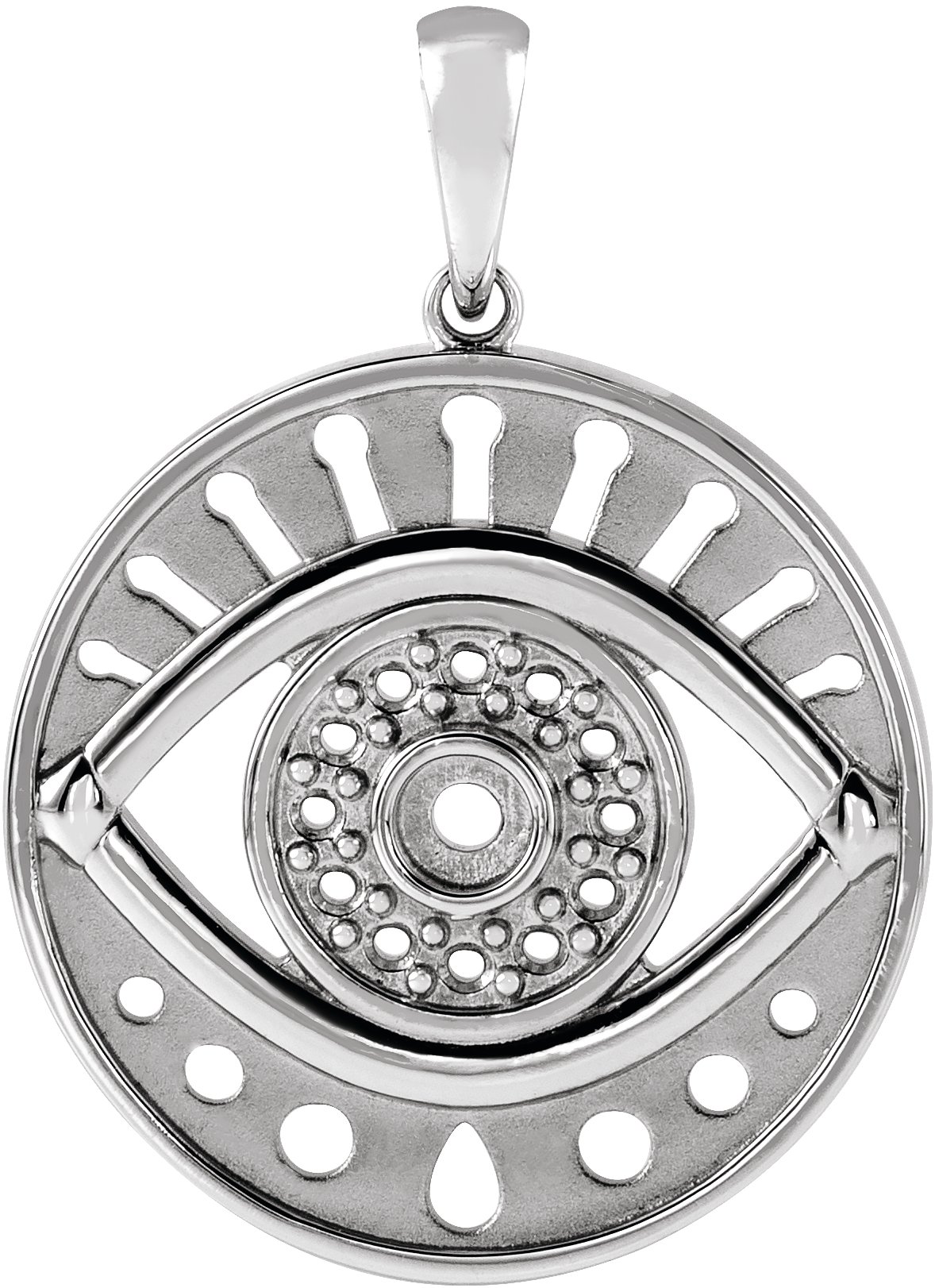 Accented Evil Eye Necklace or Pendant