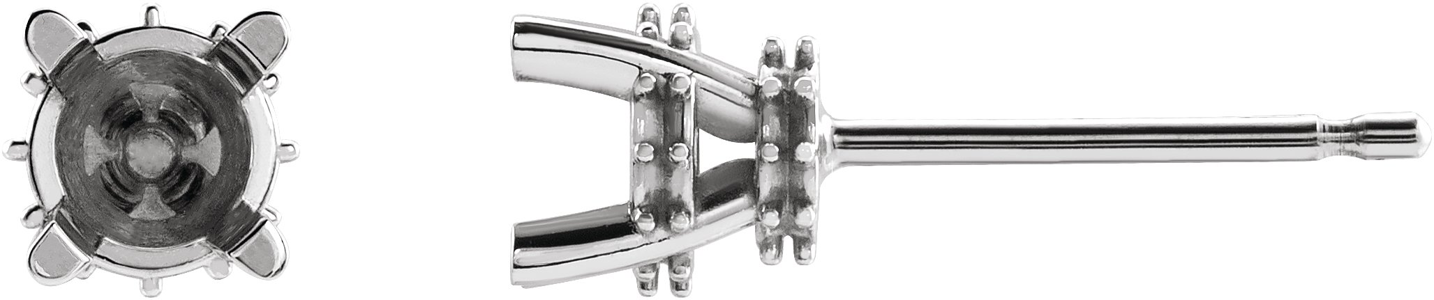 Round 4-Prong Stud Earrings