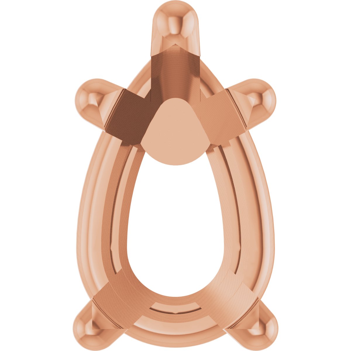 Pear 5-Prong Earring Setting