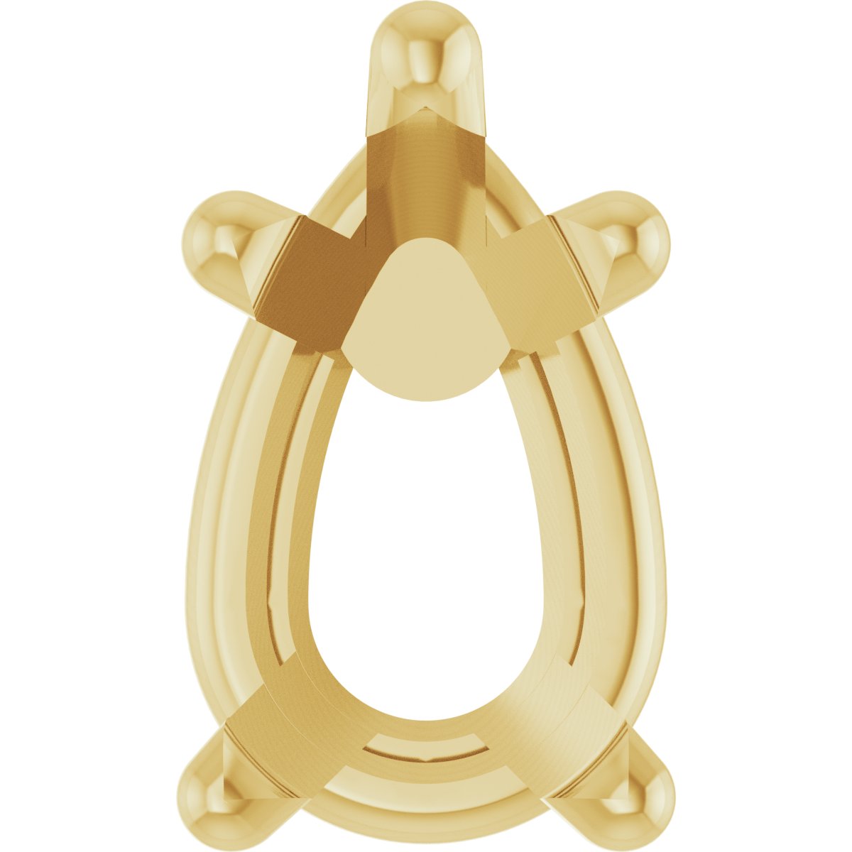 Pear 5-Prong Earring Setting