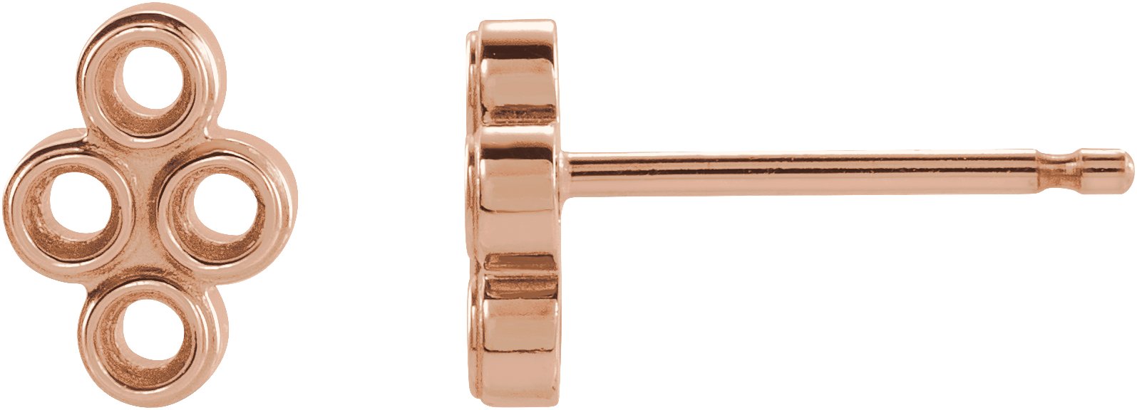 Bezel-Set Cluster Earrings