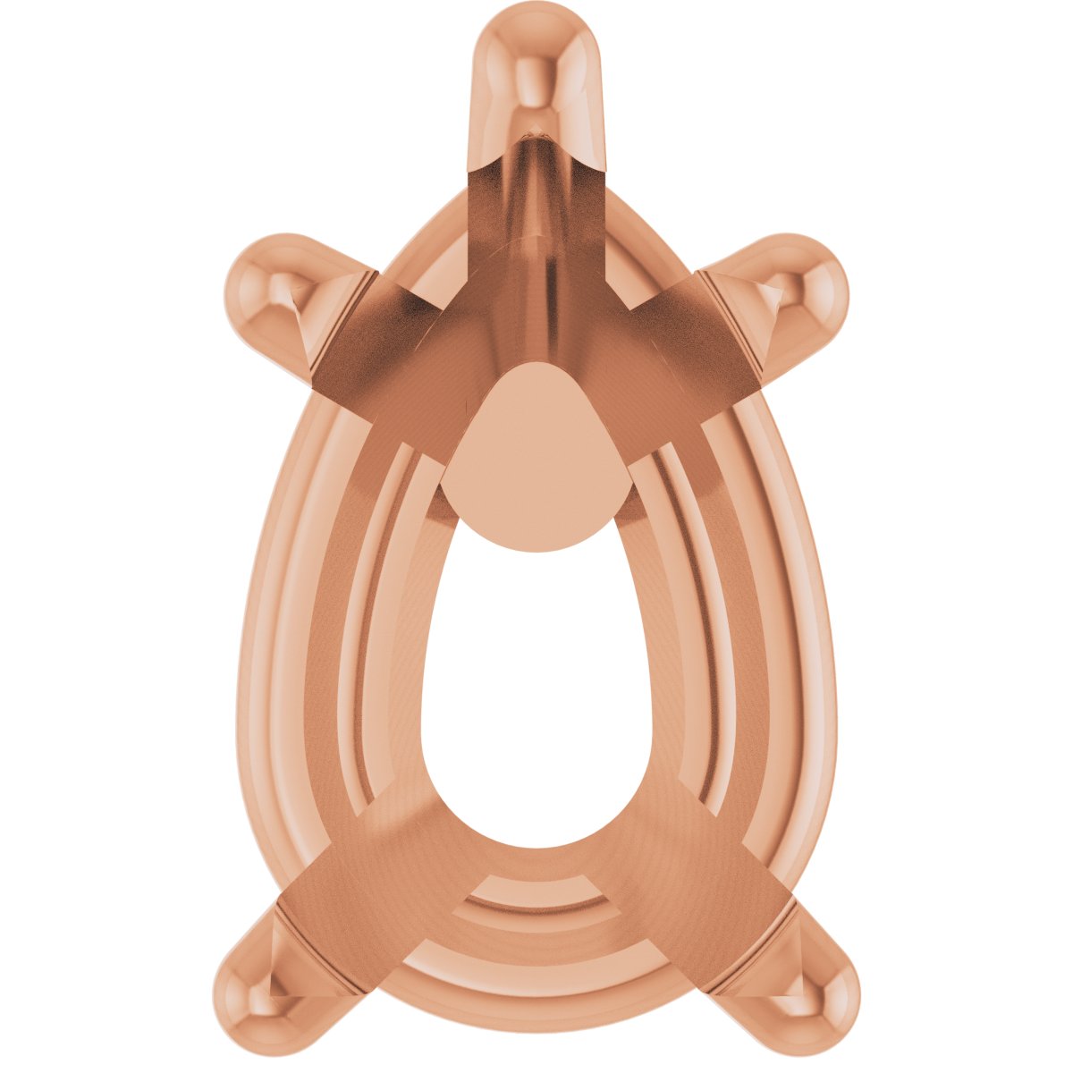 Pear 5-Prong Earring Setting