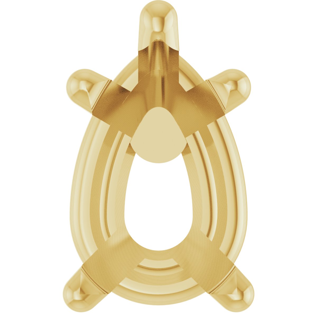 Pear 5-Prong Earring Setting