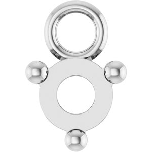 Sterling Silver 3 mm Round 3-Prong Dangle