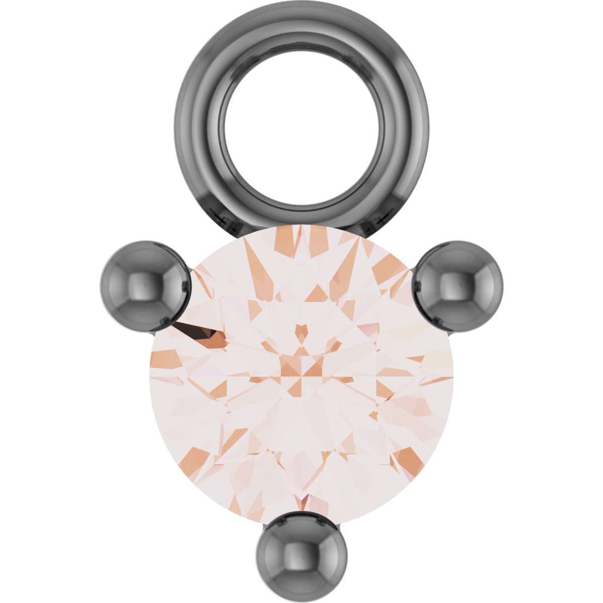 14K Rose 1/10 CT Natural Diamond Dangle