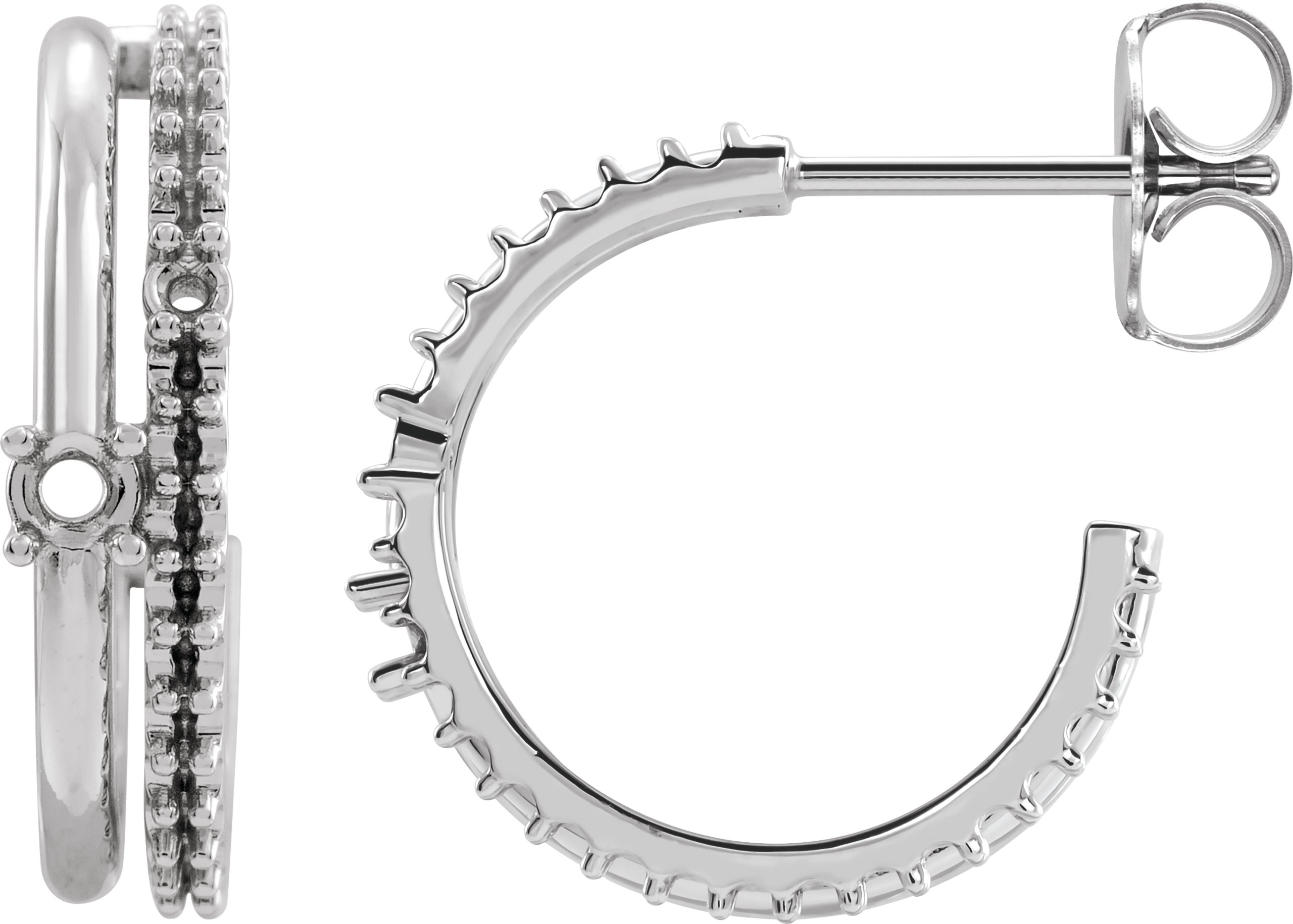Accented Hoop Earrings