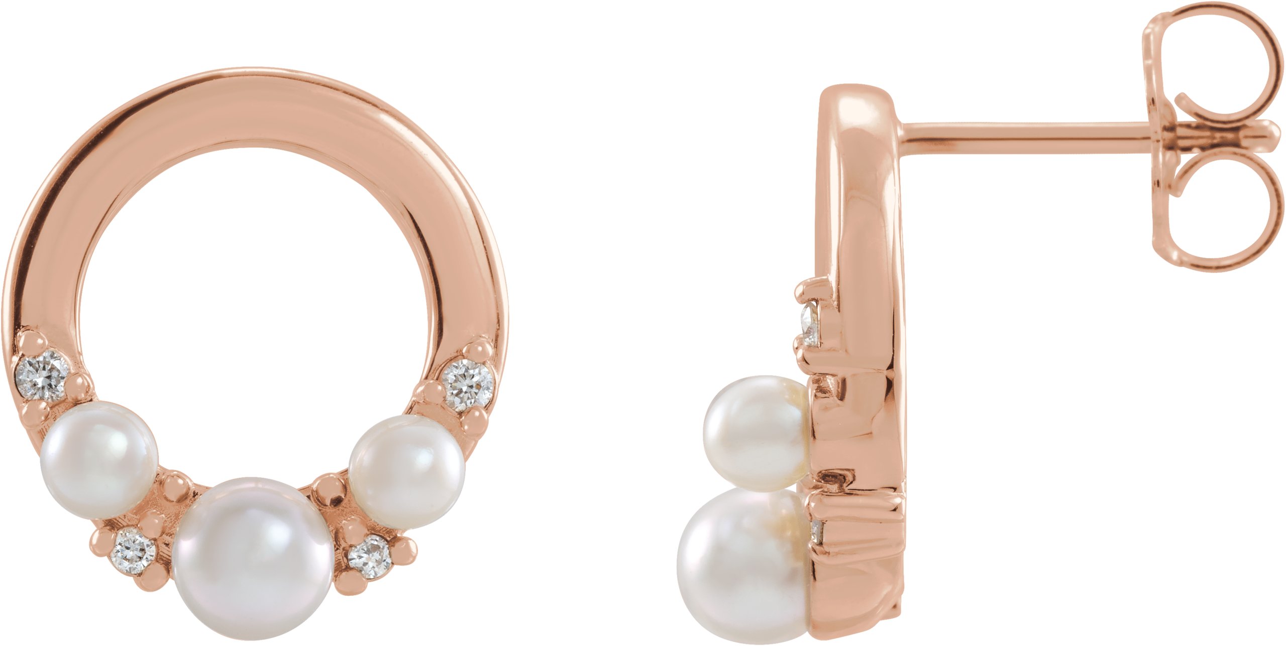 Pearl Circle Earrings