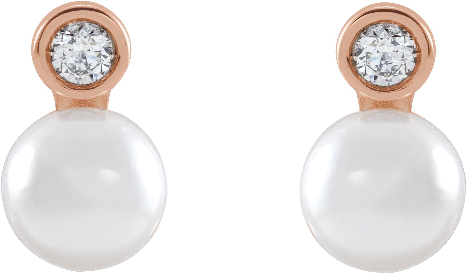 Alternative view of Accented Pearl Earrings