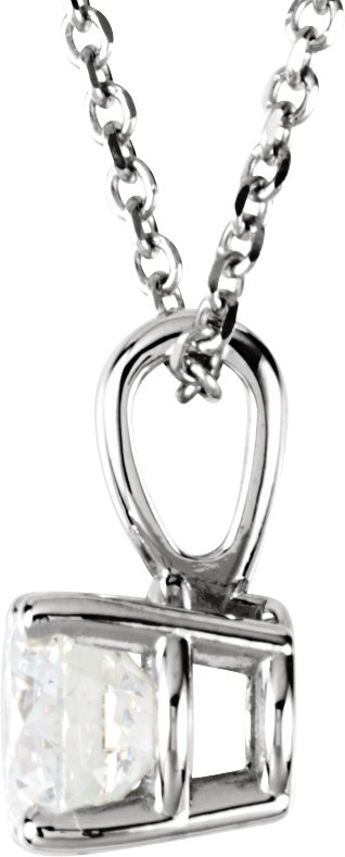 14K White 1/2 CTW Diamond 18 Necklace
