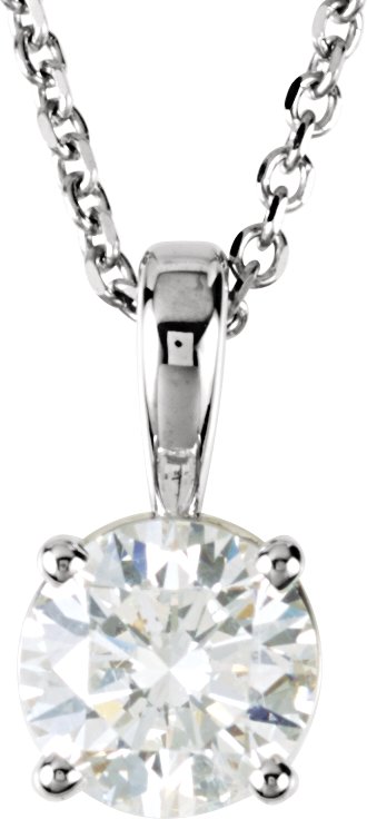 14K White 1/2 CTW Diamond 18" Necklace