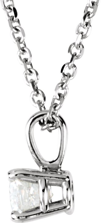 14K White 1/4 CTW Natural Diamond 18 Necklace