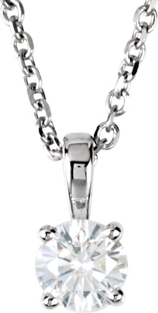 14K White 1/4 CTW Natural Diamond 18 Necklace