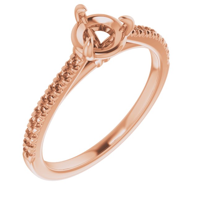 Claw-Prong French-Set Accented Engagement Ring or Band