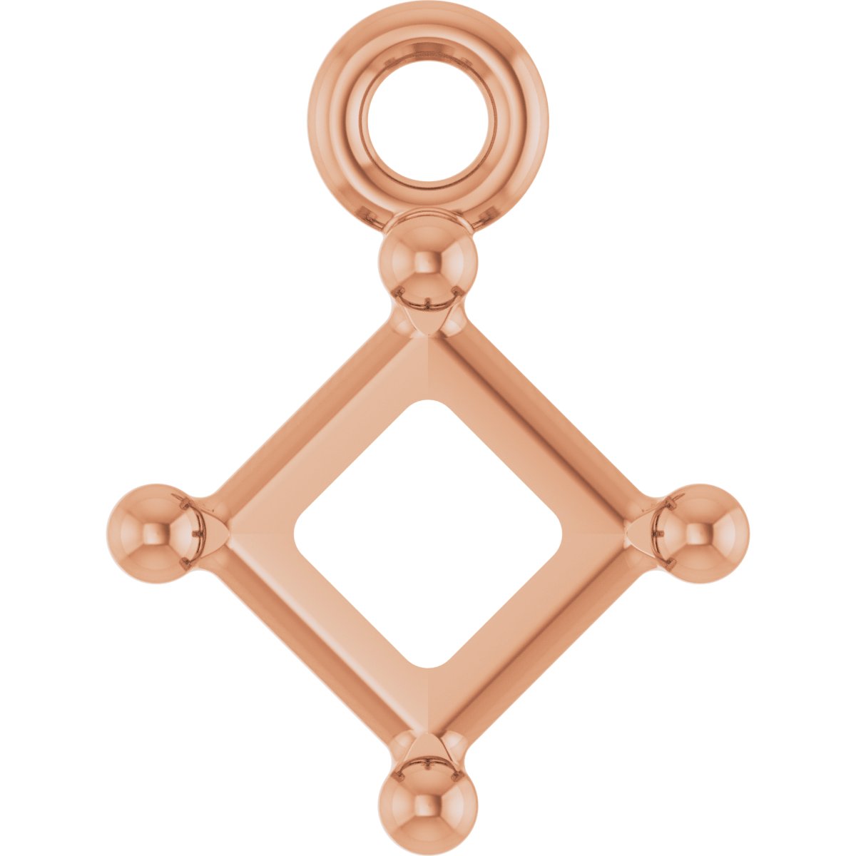 Square 4-Prong Dangle