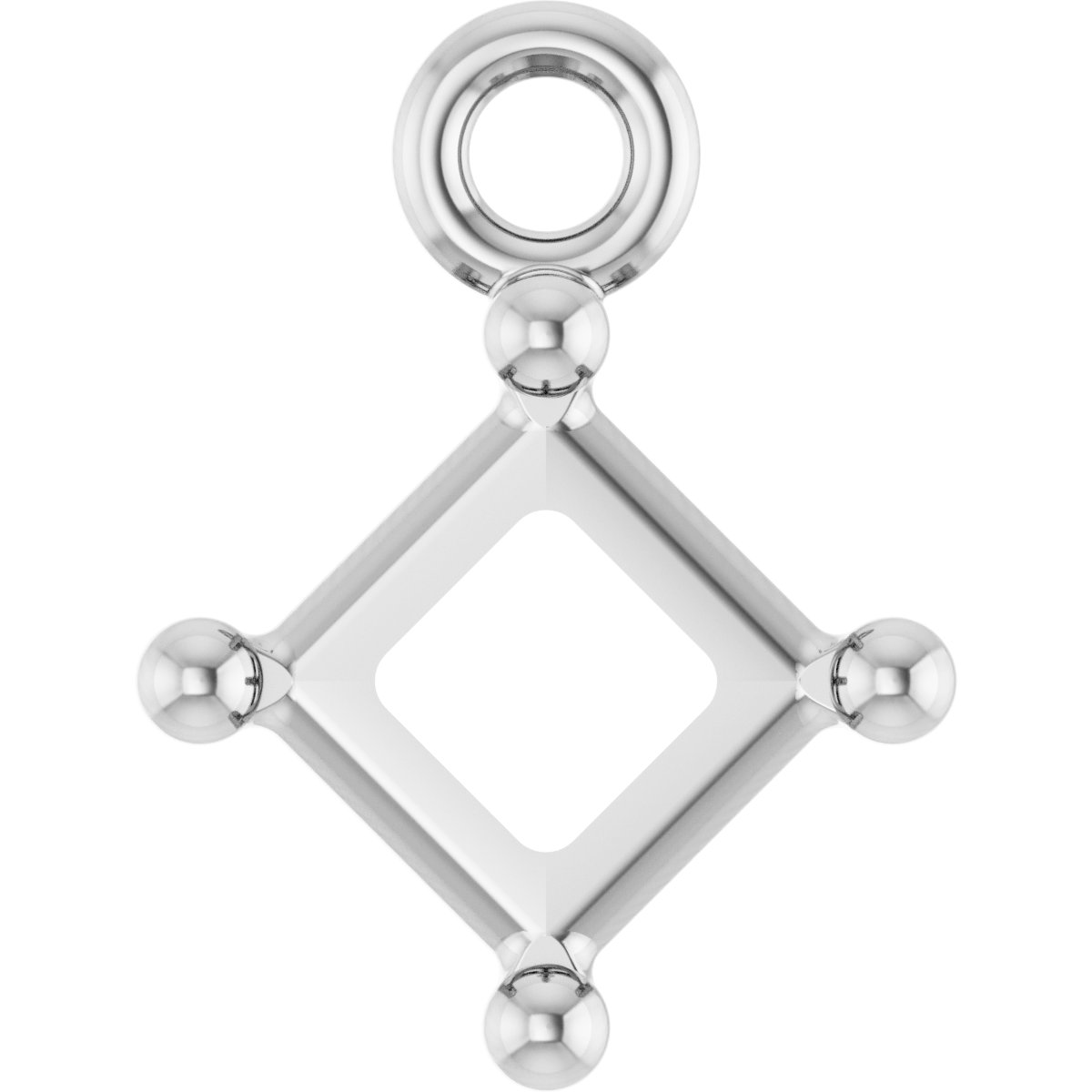 Square 4-Prong Dangle