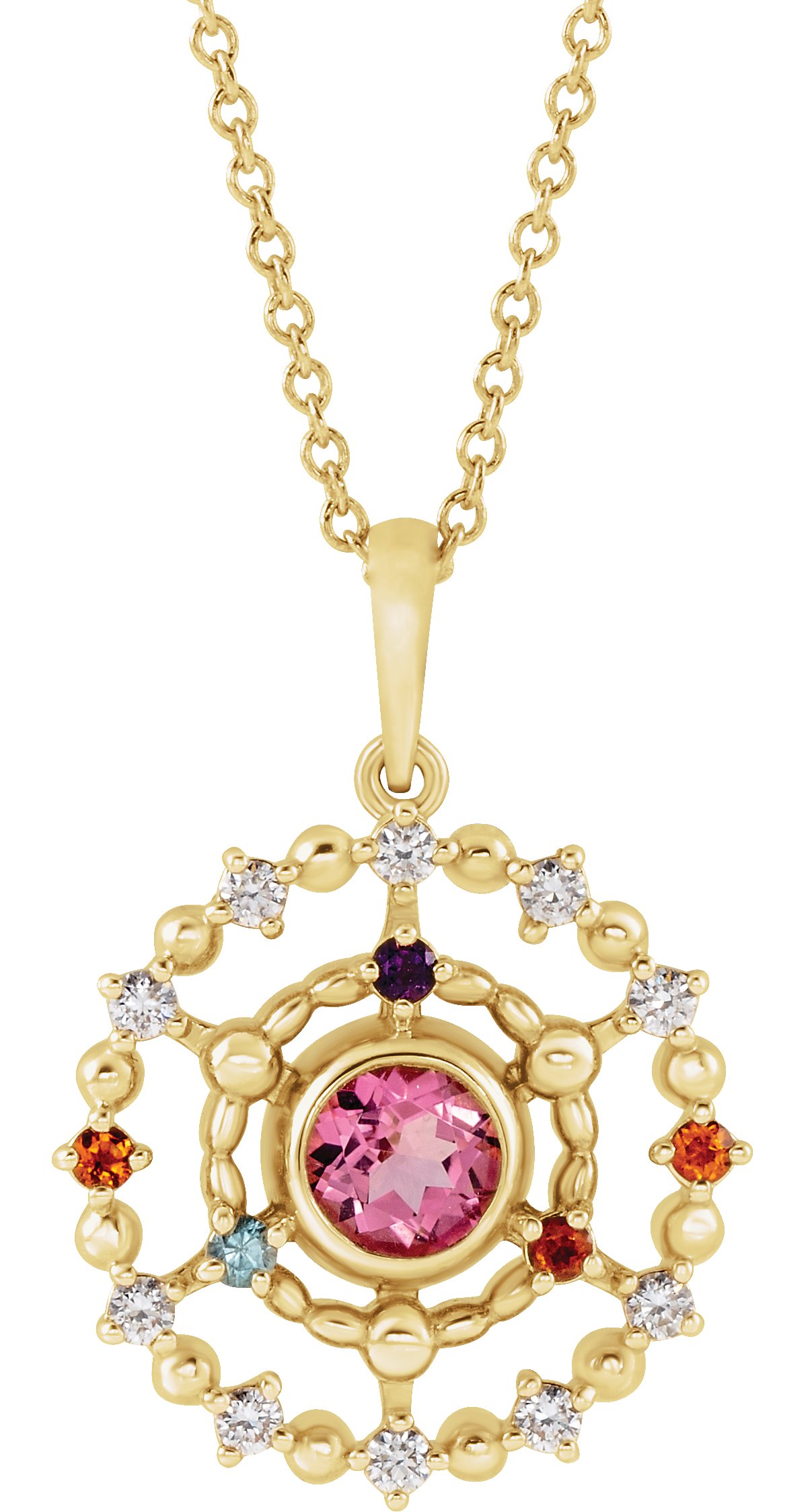 Accented Family Generational Necklace or Pendant