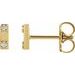 14K Yellow .03 CTW Natural Diamond Two-Stone Bar Earrings