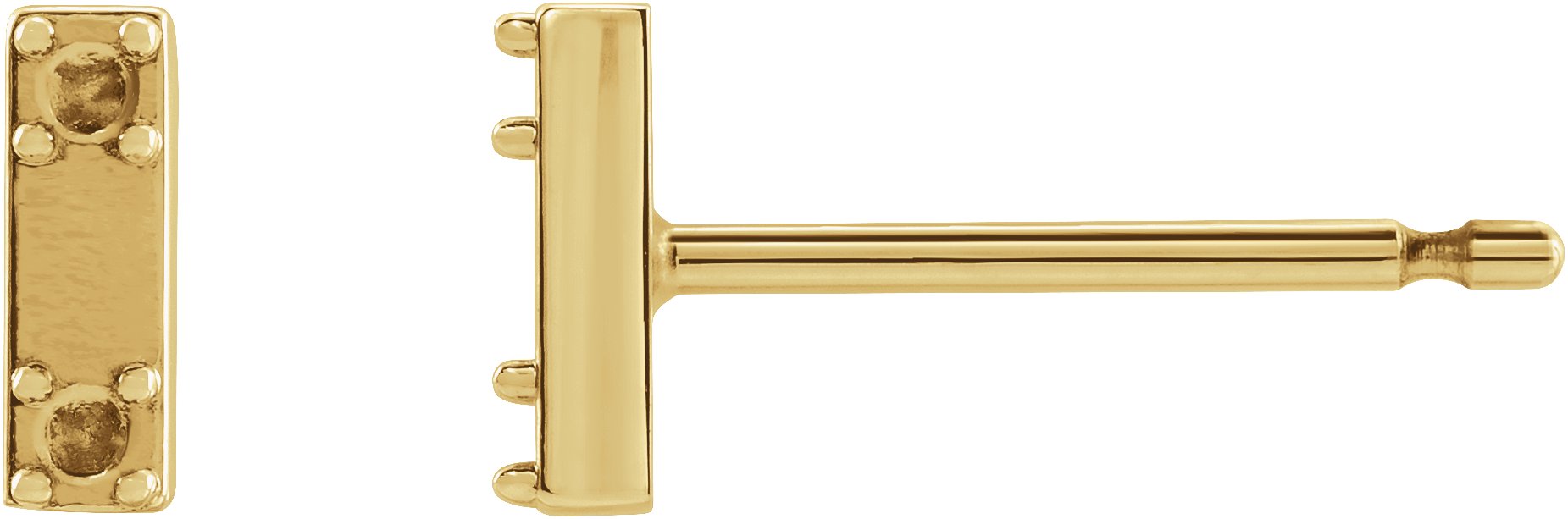 Two-Stone Bar Earrings