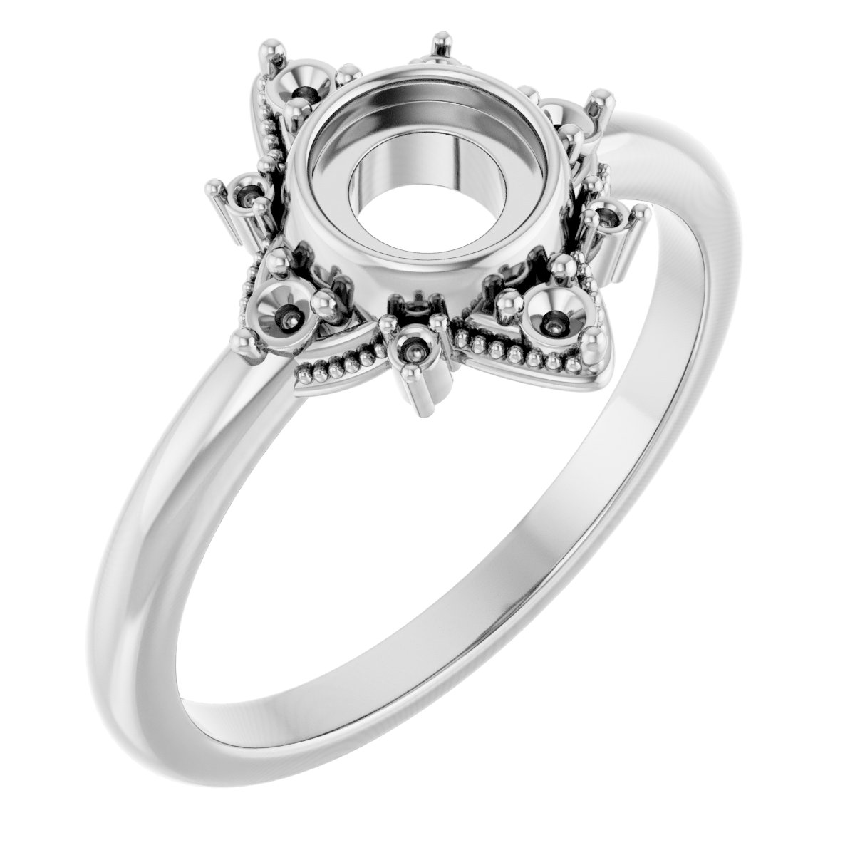 Cabochon Halo-Style Ring