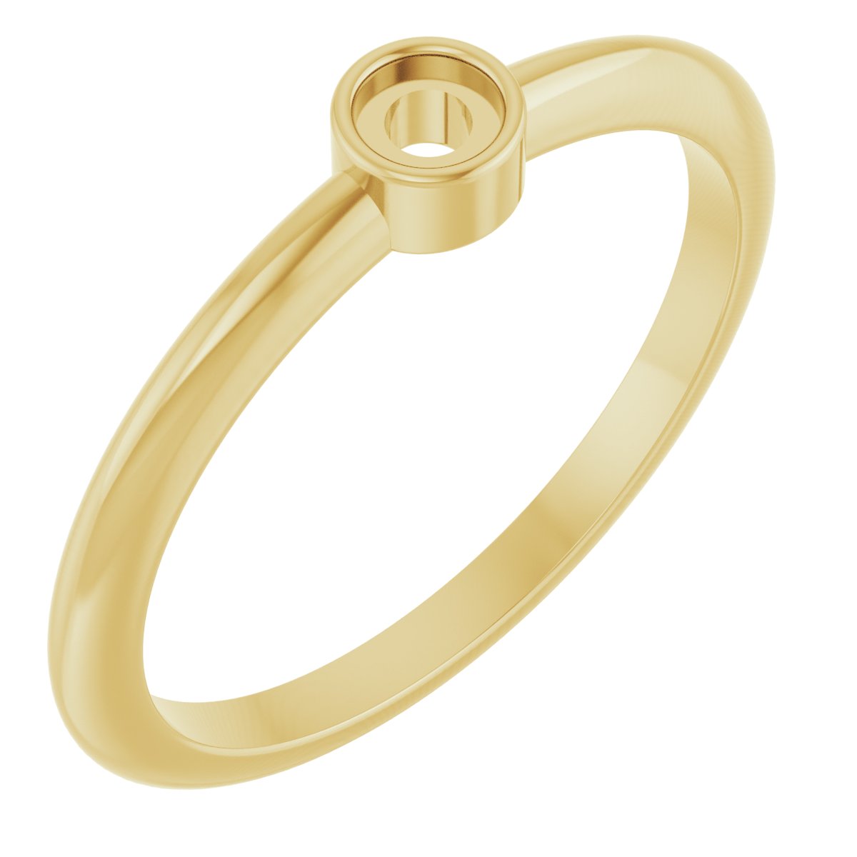 Bezel-Set Stackable Ring