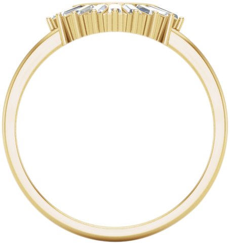 Alternative view of 1/4 CTW Natural Diamond Contour Band – 14K Yellow Gold