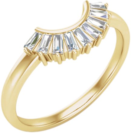 1/4 CTW Natural Diamond Contour Band – 14K Yellow Gold