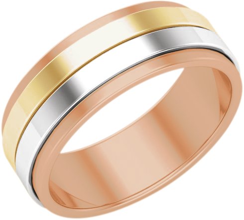 Edge Band in Yellow, Rose or White Gold