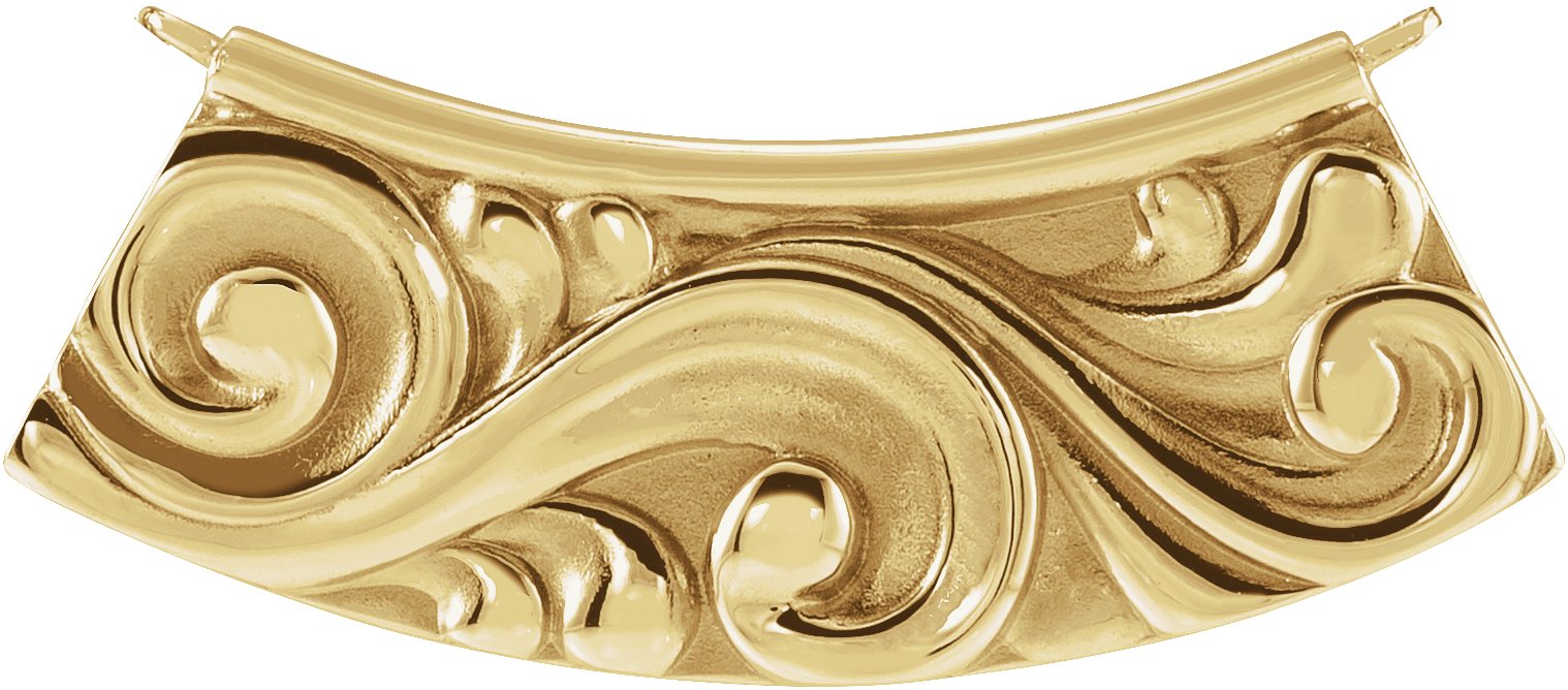 Scroll Curved Bar Necklace or Center