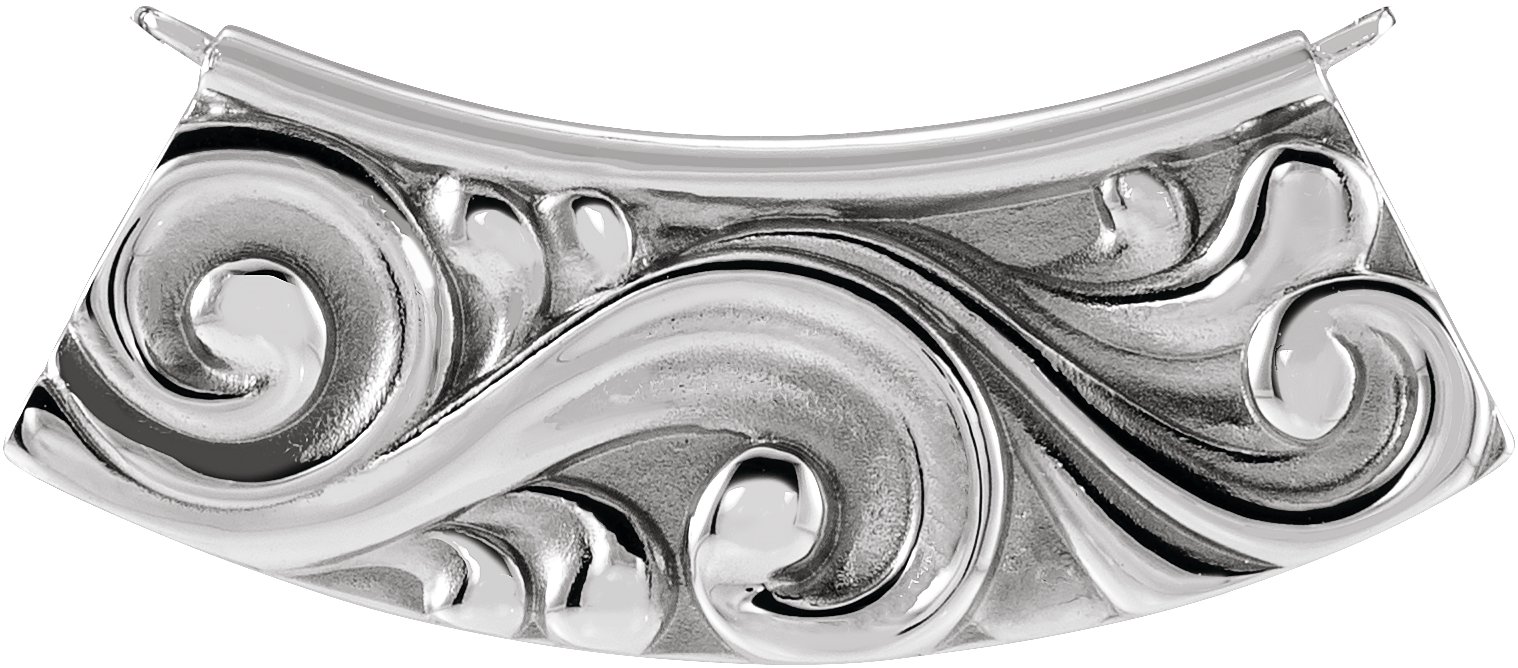 Scroll Curved Bar Necklace or Center