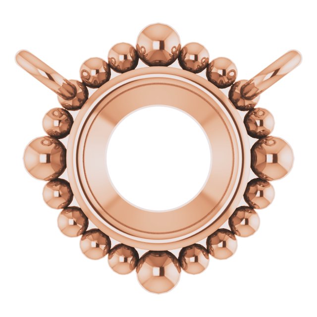 Beaded Bezel-Set Necklace or Center