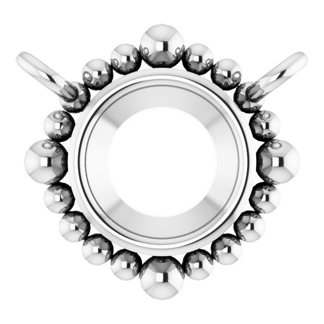 Beaded Bezel-Set Necklace or Center