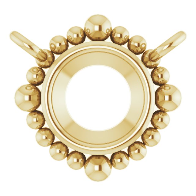 Beaded Bezel-Set Necklace or Center