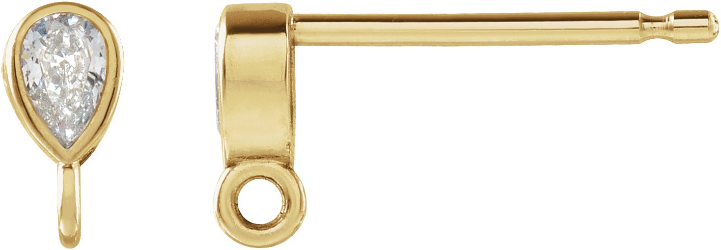 Bezel-Set Earring Top