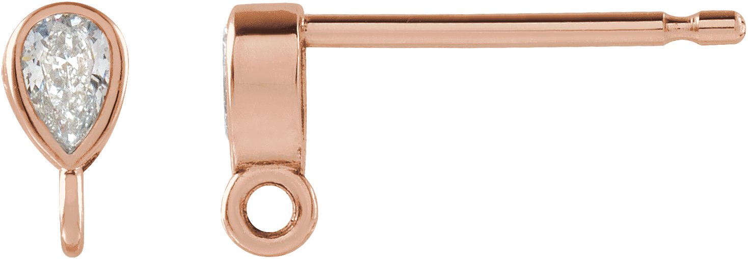 Bezel-Set Earring Top